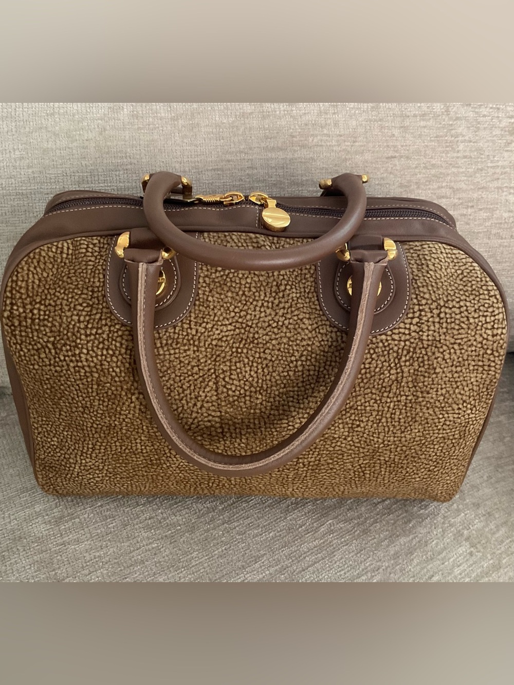Borbonese Brown Boston Bag